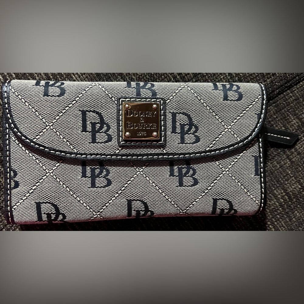 Dooney Bourke Check Book Wallet